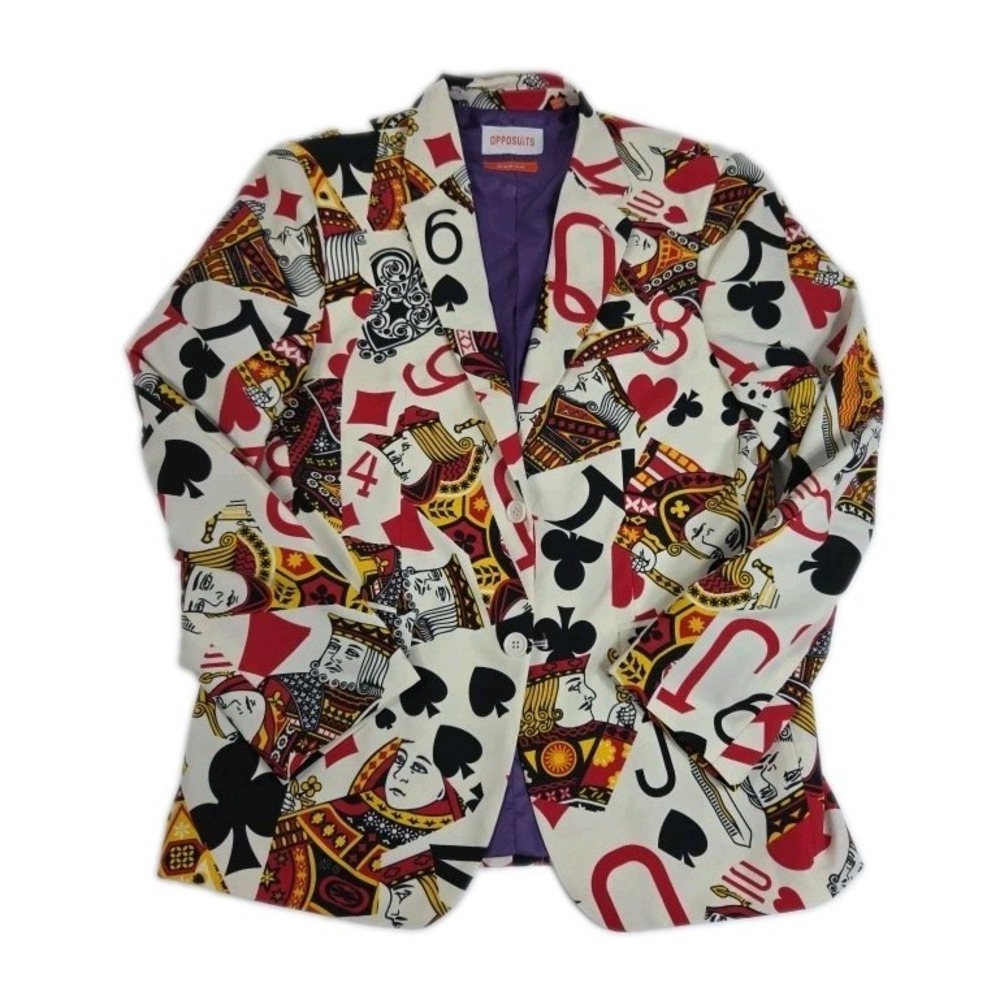 Opposuits King Of Clubs Men's Blazer Jacket Card Casino Mens Size US/UK 38